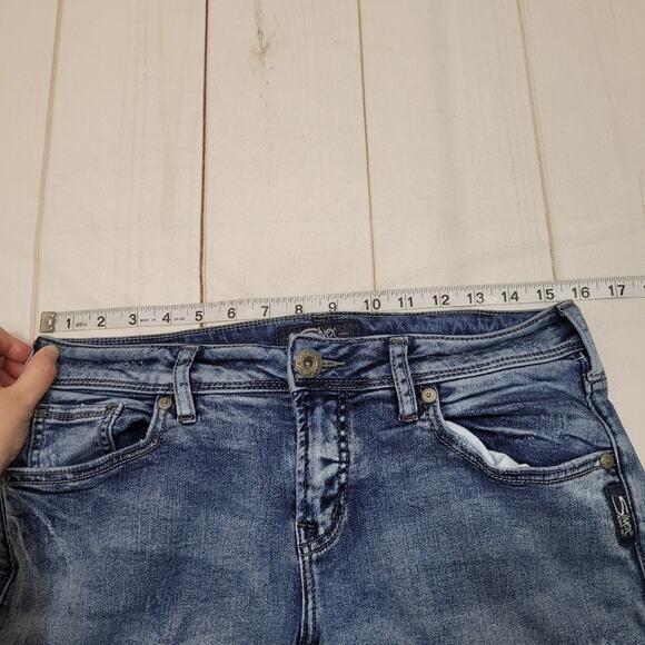 Silver Sam boyfriend crop ankle jeans ripped distressed - Picture 10 of 10